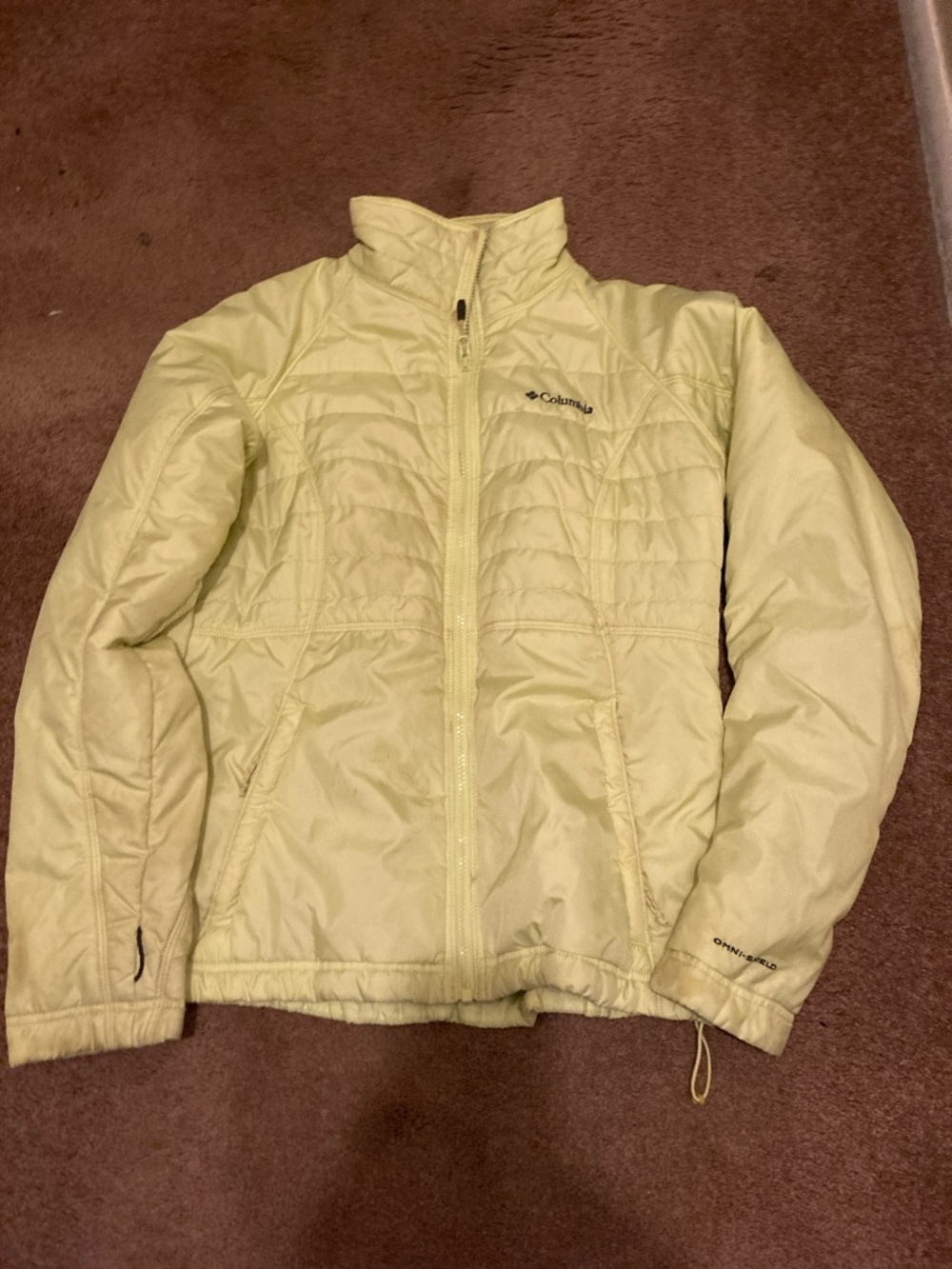 Columbia Pale Yellow Quilted Packable Jacket